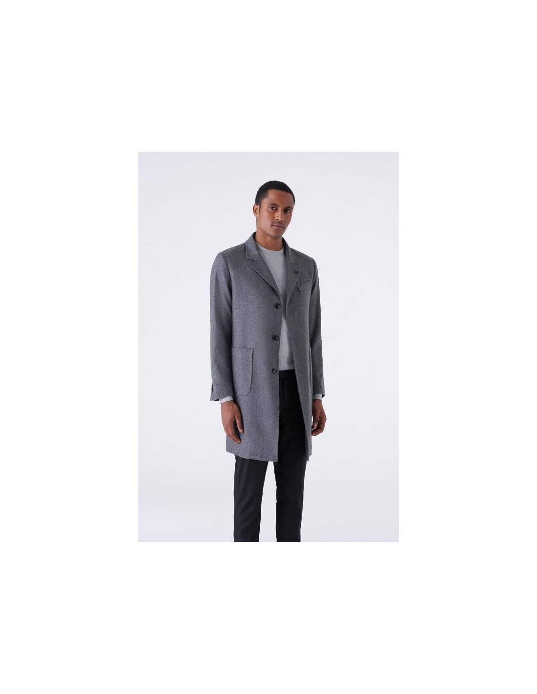 Cappotto in misto lana con due bottoni · Grigio · Elegante / Cappotti E  Giacche