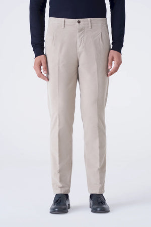 Pantaloni in velluto con stampa a spillo Colore: Beige